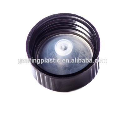 Black phenolic 20-400 lid with PP polycone liner