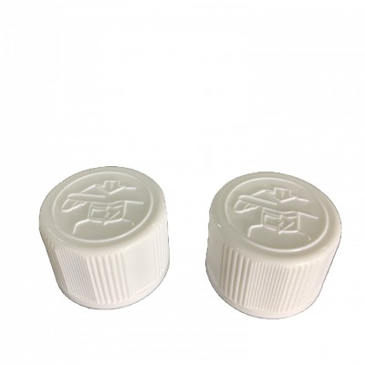 Child safe PP Plastic 28mm temper evident closures cap for syrup bottle packaging